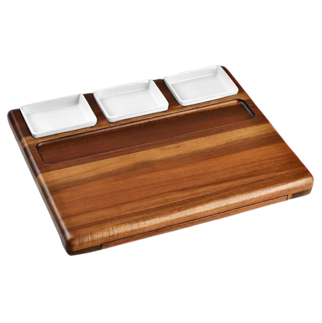 Acacia Wood Charcuterie Board Set with Bowls & Utensils